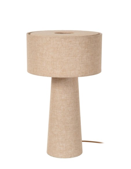 Lucide - Leeroy - Lampe de table Diam. 30 cm 1xE27 40W lin naturel