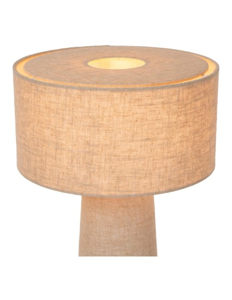 Leeroy  de Lucide - Lampe à poser Diam. 30 cm 1xE27 40W lin naturel