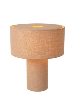 Lampe de table Diam. 42 cm 1xE27 60W lin naturel - Lucide - Leeroy