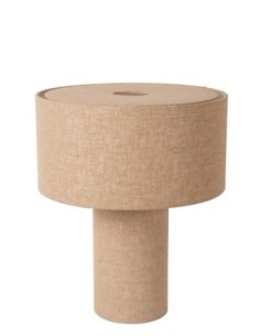 Lampe de table Diam. 42 cm 1xE27 60W lin naturel - Lucide - Leeroy 2