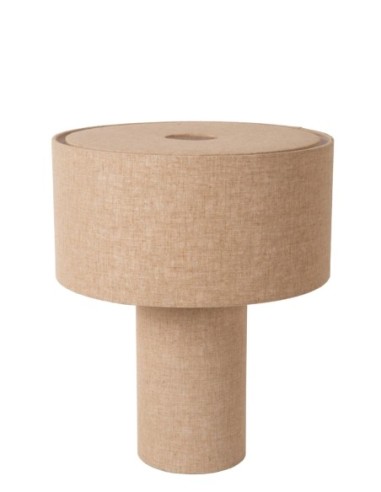 Lucide - Leeroy - Lampe de table Diam. 42 cm 1xE27 60W lin naturel