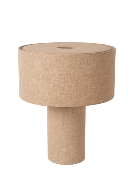 Lucide - Leeroy - Lampe de table Diam. 42 cm 1xE27 60W lin naturel