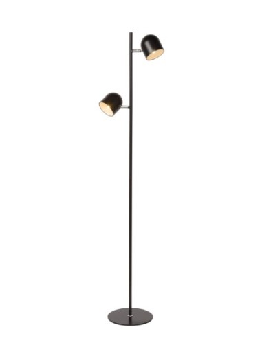 Lampadaire LED Dim. 2x5W 3000K 900LM Métal Noir - Lucide - Skanska