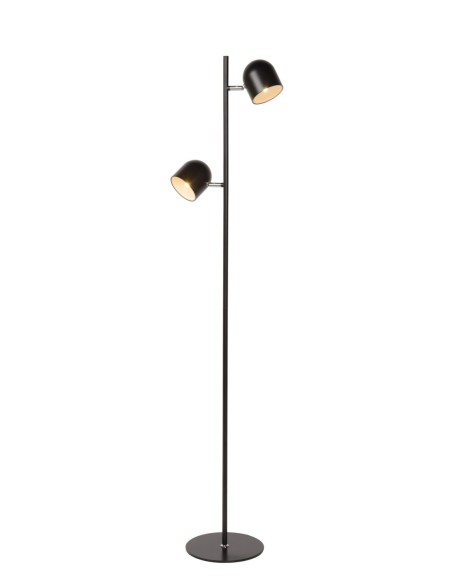 Lampadaire LED Dim. 2x5W 3000K 900LM Métal Noir - Lucide - Skanska