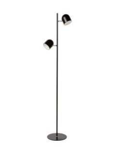 Lampadaire LED Dim. 2x5W 3000K 900LM Métal Noir - Lucide - Skanska 2