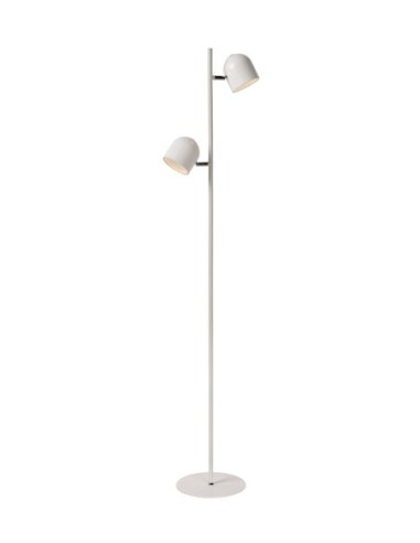 Lampadaire LED Dim. 2x5W 3000K 900LM Métal Blanc - Lucide - Skanska