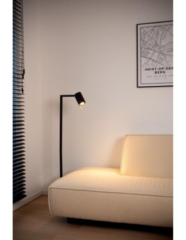 Lesley de Lucide - Lampadaire/lampe de lecture Led GU10 noir