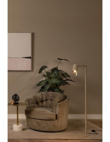 Lesley  de Lucide - Lampadaire/lampe de lecture Led GU10 taupe