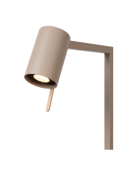 Lesley  de Lucide - Lampadaire/lampe de lecture Led GU10 taupe  - orientable