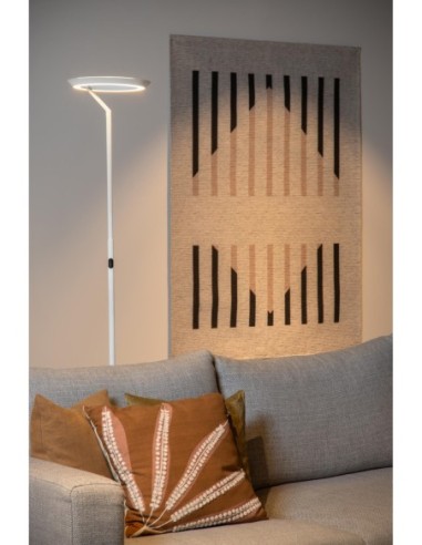 Lampadaire Diam. 28 cm LED Dim. 1x21W 2700K 1400 LM Blanc - Lucide - Celeste