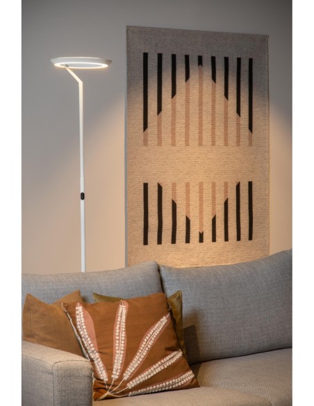 Lampadaire Diam. 28 cm LED Dim. 1x21W 2700K 1400 LM Blanc - Lucide - Celeste