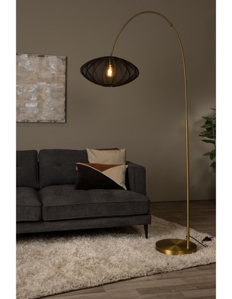 Lucide CORINA Lampadaire arceau 1xE27 Noir | Deko Light
