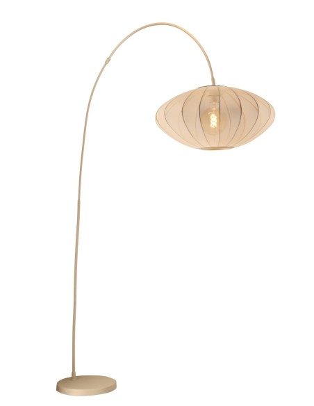 Lampadaire arceau abat-jour textile - E27 - Lucide  - Corina