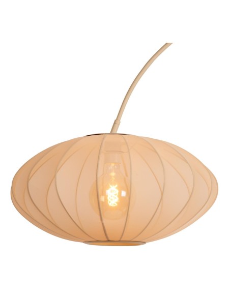 Corina  de Lucide  - Lampadaire arceau abat-jour textile - E27