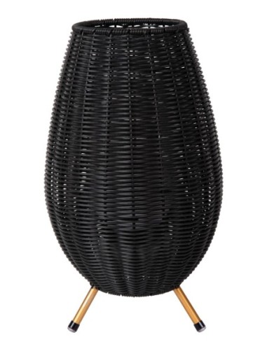 Lampe de table Rechargeable Int/Ext LED 1x3W 180 LM 3000K IP44 Noir - Lucide - Colin