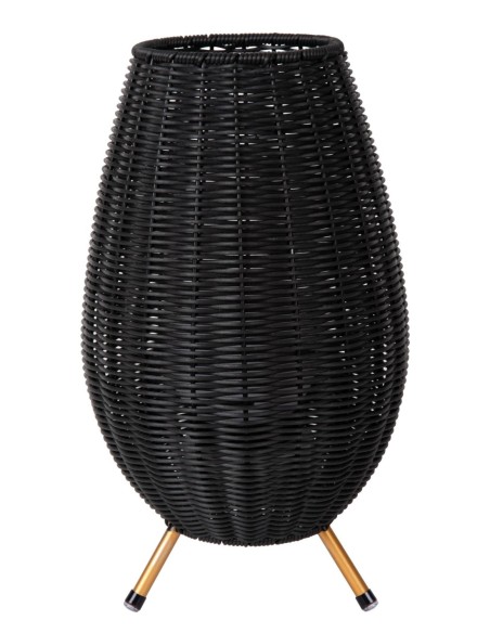 Lampe de table Rechargeable Int/Ext LED 1x3W 180 LM 3000K IP44 Noir - Lucide - Colin