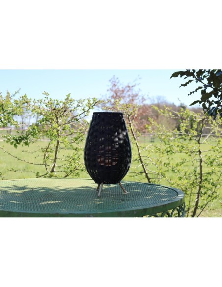 Lampe de table Rechargeable Int/Ext LED 1x3W 180 LM 3000K IP44 Noir - Lucide - Colin