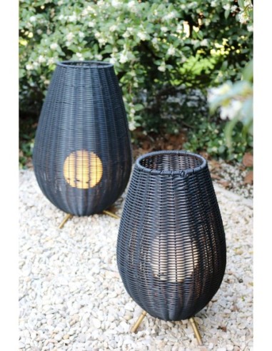 Lampe de table Rechargeable Int/Ext LED 1x3W 180 LM 3000K IP44 Noir - Lucide - Colin