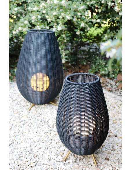 Lampe de table Rechargeable Int/Ext LED 1x3W 180 LM 3000K IP44 Noir - Lucide - Colin