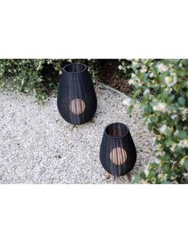 Lampe de table Rechargeable Int/Ext LED 1x3W 180 LM 3000K IP44 Noir - Lucide - Colin