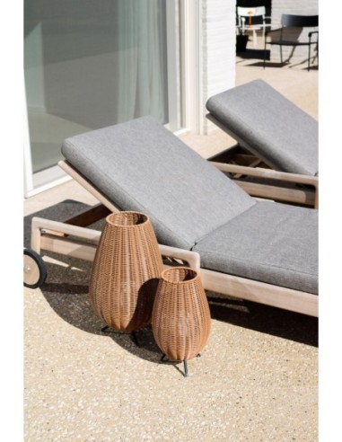 Lampe de table Rechargeable Int/Ext LED 1x3W 180 LM 3000K IP44 Naturel - Lucide - Colin