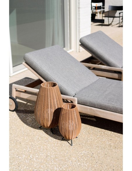 Lampe de table Rechargeable Int/Ext LED 1x3W 180 LM 3000K IP44 Naturel - Lucide - Colin