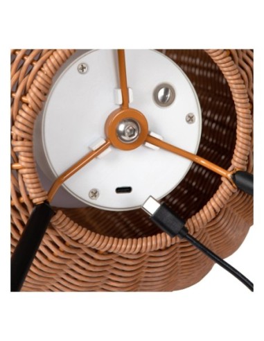 Lampe de table Rechargeable Int/Ext LED 1x3W 180 LM 3000K IP44 Naturel - Lucide - Colin