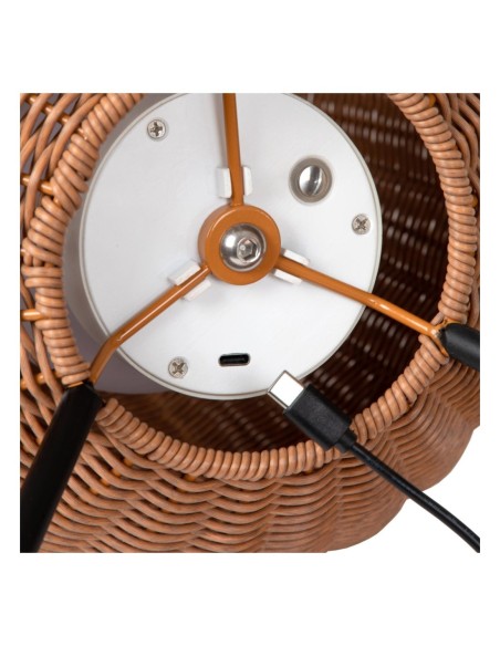 Lampe de table Rechargeable Int/Ext LED 1x3W 180 LM 3000K IP44 Naturel - Lucide - Colin