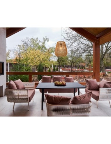 Nerida  de Lucide - Suspension intérieur/extérieur IP44 E27 naturel - style japandi