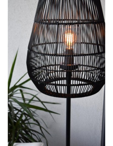 Nerida de Lucide - Lampadaire intérieur/extérieur IP44 E27 noir - culot E27