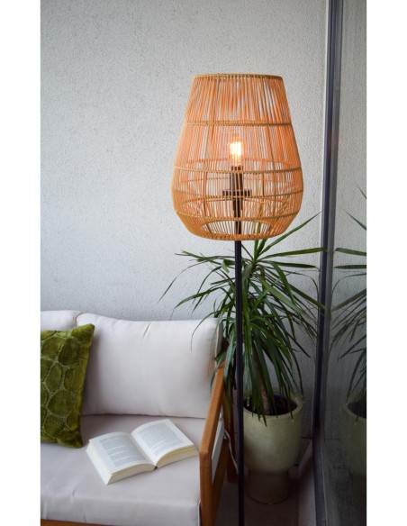Nerida de Lucide -  Lampadaire intérieur/extérieur IP44 E27 naturel - style japandi