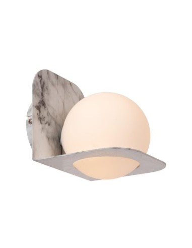 Applique murale Salle de bains LED G9 IP44 gris marbré - Lucide - Davy