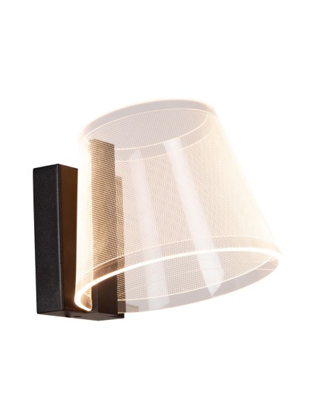 Applique murale Salle de bains LED 1x10W 3000K IP44 Noire - Lucide - Korgis