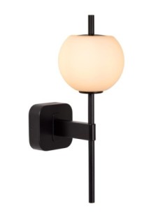 Applique murale Salle de bains LED 1xG9 IP44 Noire - Lucide - Elda