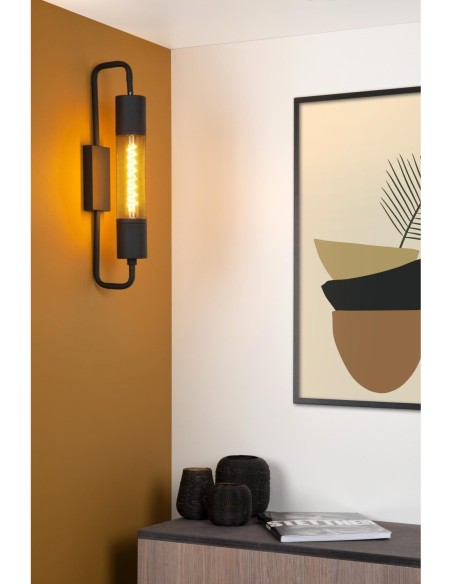 Lucide CALIXT Applique murale 1xE27 Noir | Deko Light