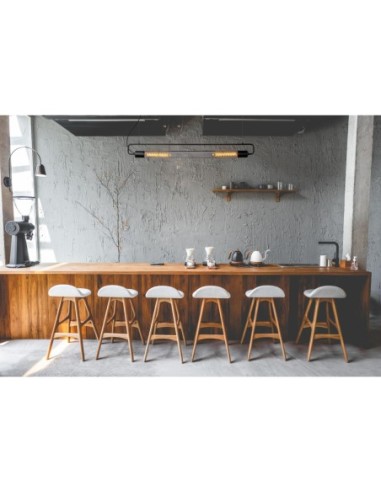 Calixt  de Lucide - Suspension Led 2xE27 Métal Noir