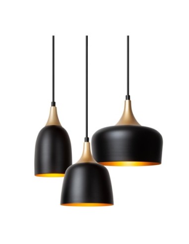 Lucide CHAYANNE Suspension Diam. 30 cm 3xE14 Noir | Deko Light