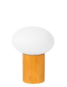 Lampe de table 1xE14 bois et verre - Lucide - Birtle 2