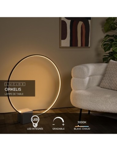 Lucide - lampadaire Cirkelis - dimmable - éclairage blanc chaud