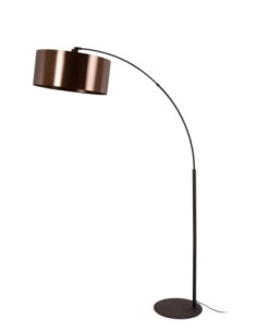 Lampadaire arceau noir et cuivre - E27 - Lucide - Rankos 2