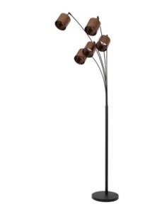 Lampadaire arceau noir et cuivre - 5 x E14 - Lucide - Rankos 2