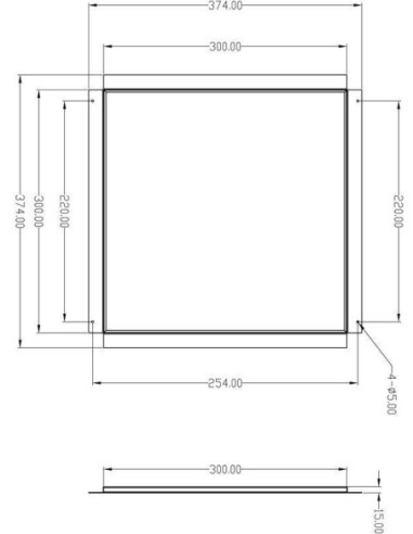 Lot de 6 Cadres LED  pour dalle  de plafond  60x60  4500K 