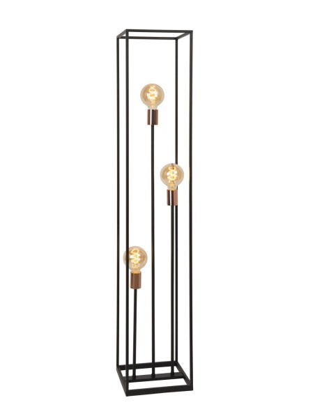 Lampadaire Led  3xE27  Métal Noir - Lucide - Arthur