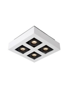 Plafonnier LED Dim to warm GU10 4x5W 2200K/3000K Blanc - Lucide - Xirax