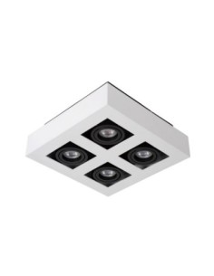 Plafonnier LED Dim to warm GU10 4x5W 2200K/3000K Blanc - Lucide - Xirax 2