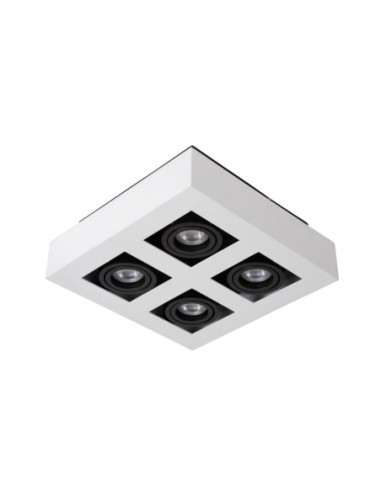 Plafonnier LED Dim to warm GU10 4x5W 2200K/3000K Blanc - Lucide - Xirax