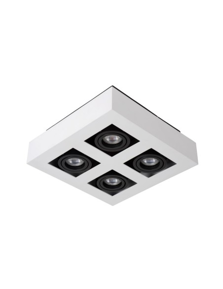 Plafonnier LED Dim to warm GU10 4x5W 2200K/3000K Blanc - Lucide - Xirax