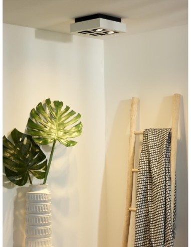 Plafonnier LED Dim to warm GU10 4x5W 2200K/3000K Blanc - Lucide - Xirax