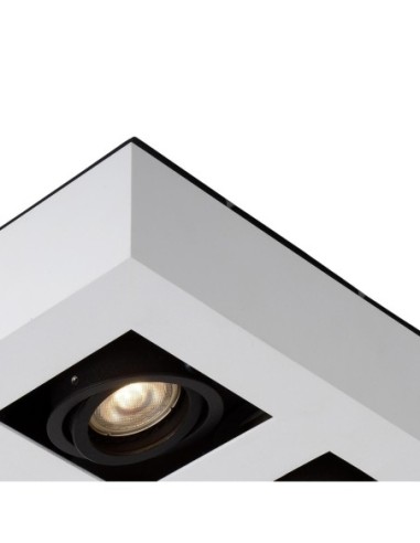 Plafonnier LED Dim to warm GU10 4x5W 2200K/3000K Blanc - Lucide - Xirax