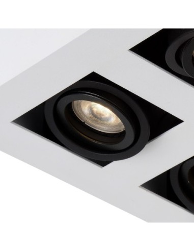 Plafonnier LED Dim to warm GU10 4x5W 2200K/3000K Blanc - Lucide - Xirax